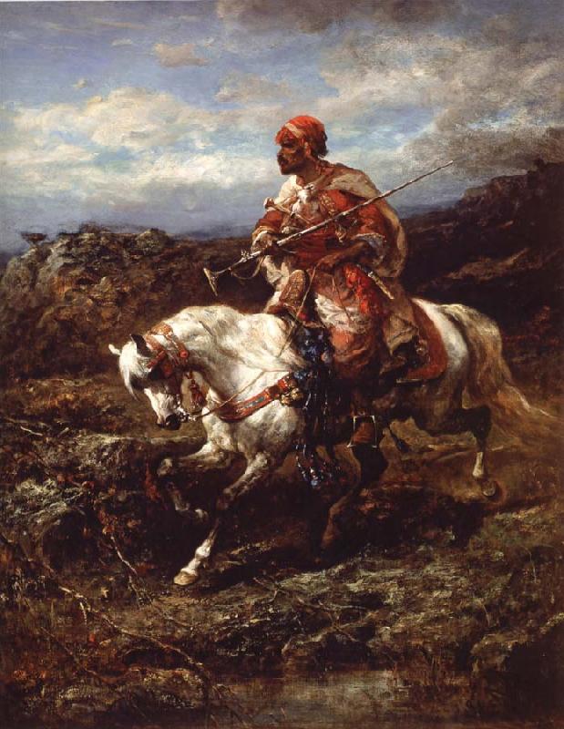 Adolf Schreyer Arab Horseemen on the March oil painting image